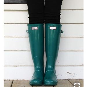 Teal Hunter Boots: Original High Gloss ✨